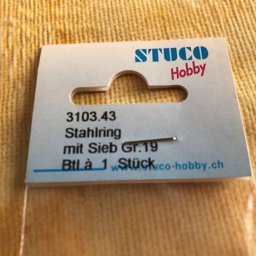 Kit bricolage: STAHLRING MIT SIEB GR. 19 – Nuovo e nell'imballaggio originale da Ostermundigen venduto da wini63 1