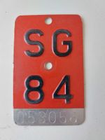 Velonummer SG 84 plaque Velo