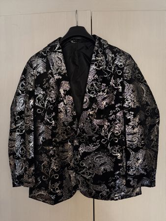 Festlicher Cocktail Blazer (Neu) Schwarz / Silber