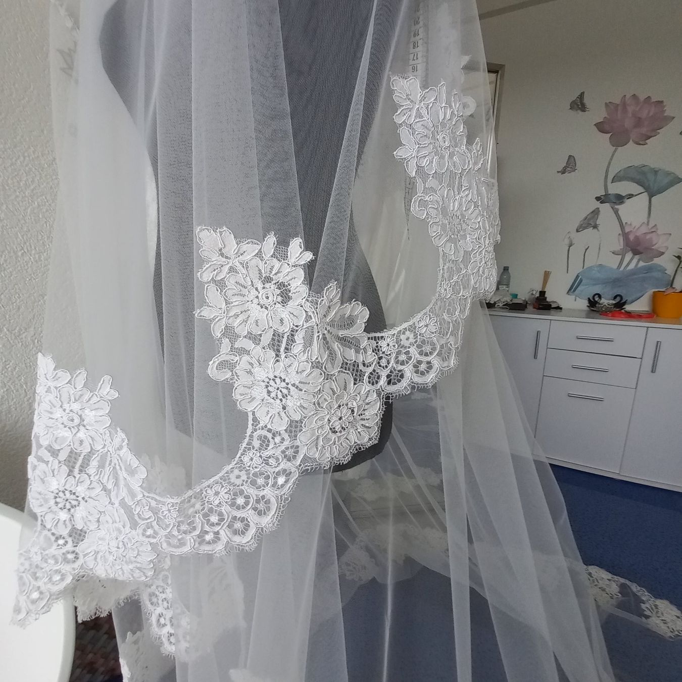Accessori per capelli: Schleier 3.0×3.0 m, Milch – Nuovo e nell'imballaggio originale da Bachenbülach venduto da lot_88j2 4