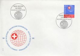 1966 442-44 Weltkugel Schweizerkreuz Europa Boot 2 FDC