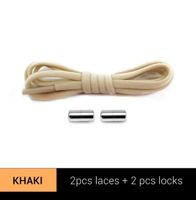 Runde Beige elastische Schnürsenkel  mit Schraubverschluss