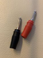 Bananenstecker Set, Rot und Schwarz zum Schrauben