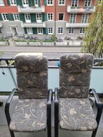 2 Balkon-/Gartenstühle mit Auflagen