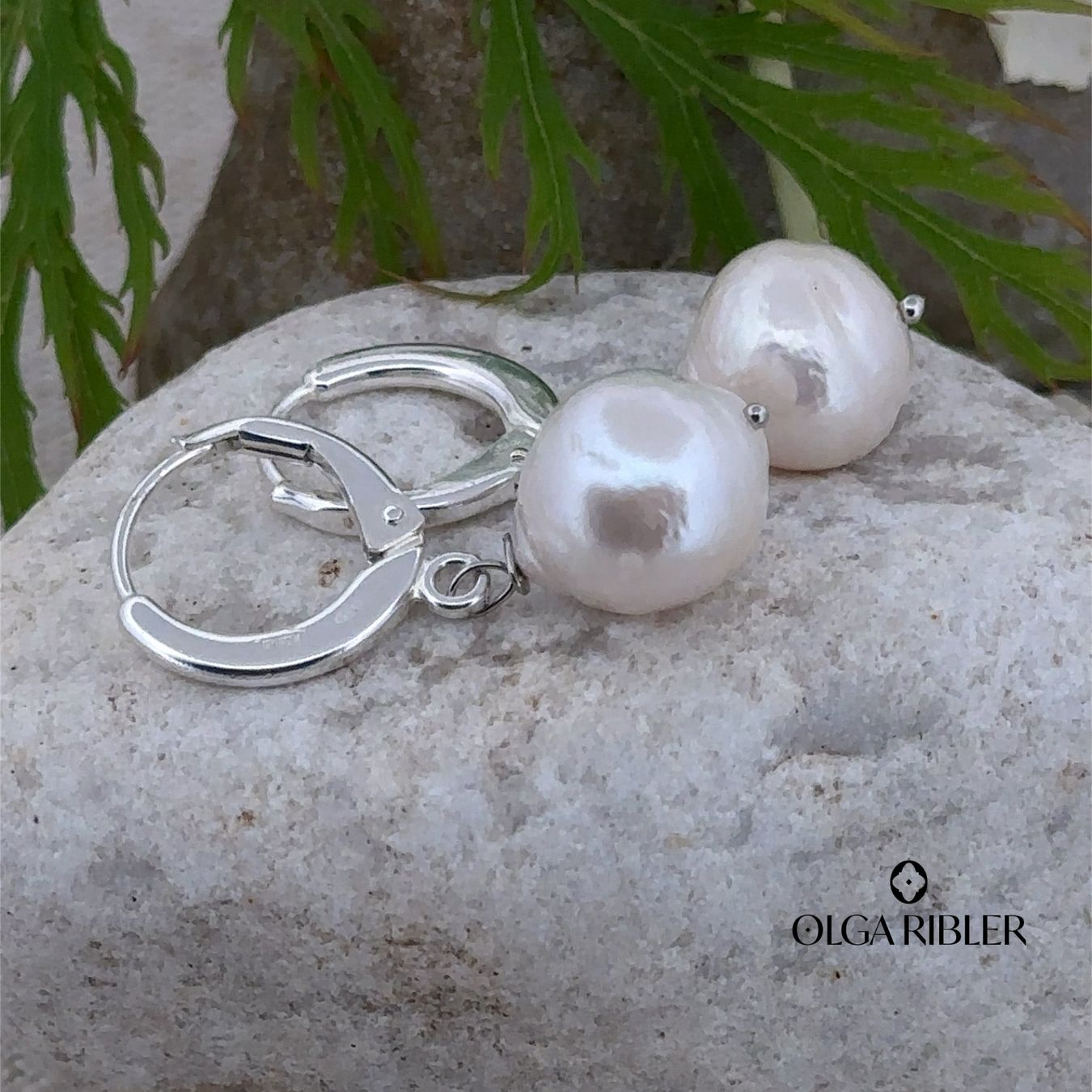 Olga Ribler Orecchini pendenti & Orecchini a lobo: Sterling Silber 925 Creolen mit Süsswasser Perlen – Nuovo (secondo la descrizione) da Luzern venduto da Schmuckoutlet 4