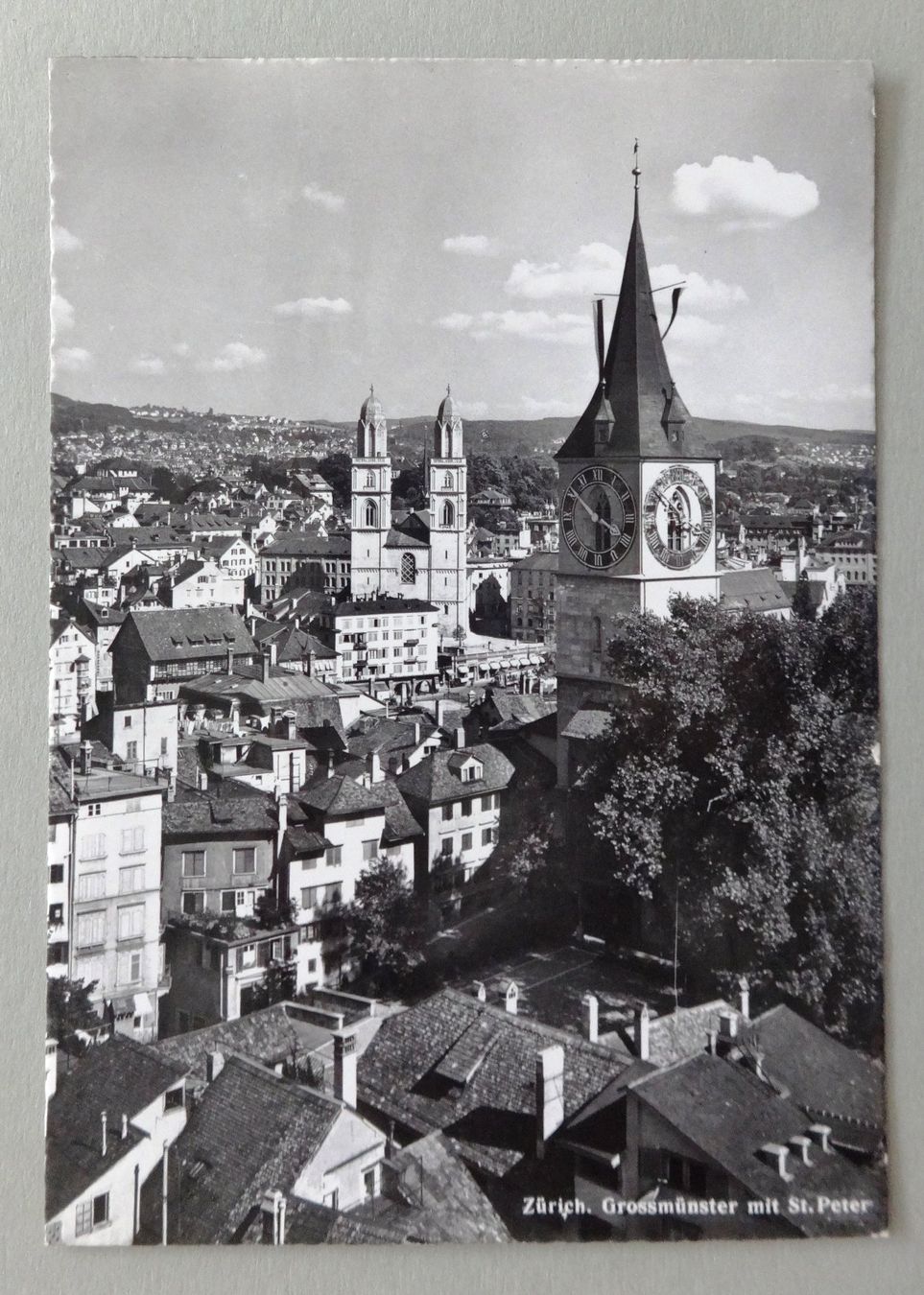 Cartoline postali: Zürich, Grossmünster mit St. Peter – Usato da Fétigny venduto da Billy2miny