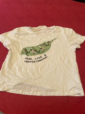 Mädchen T-Shirt mit Bohne 122/128