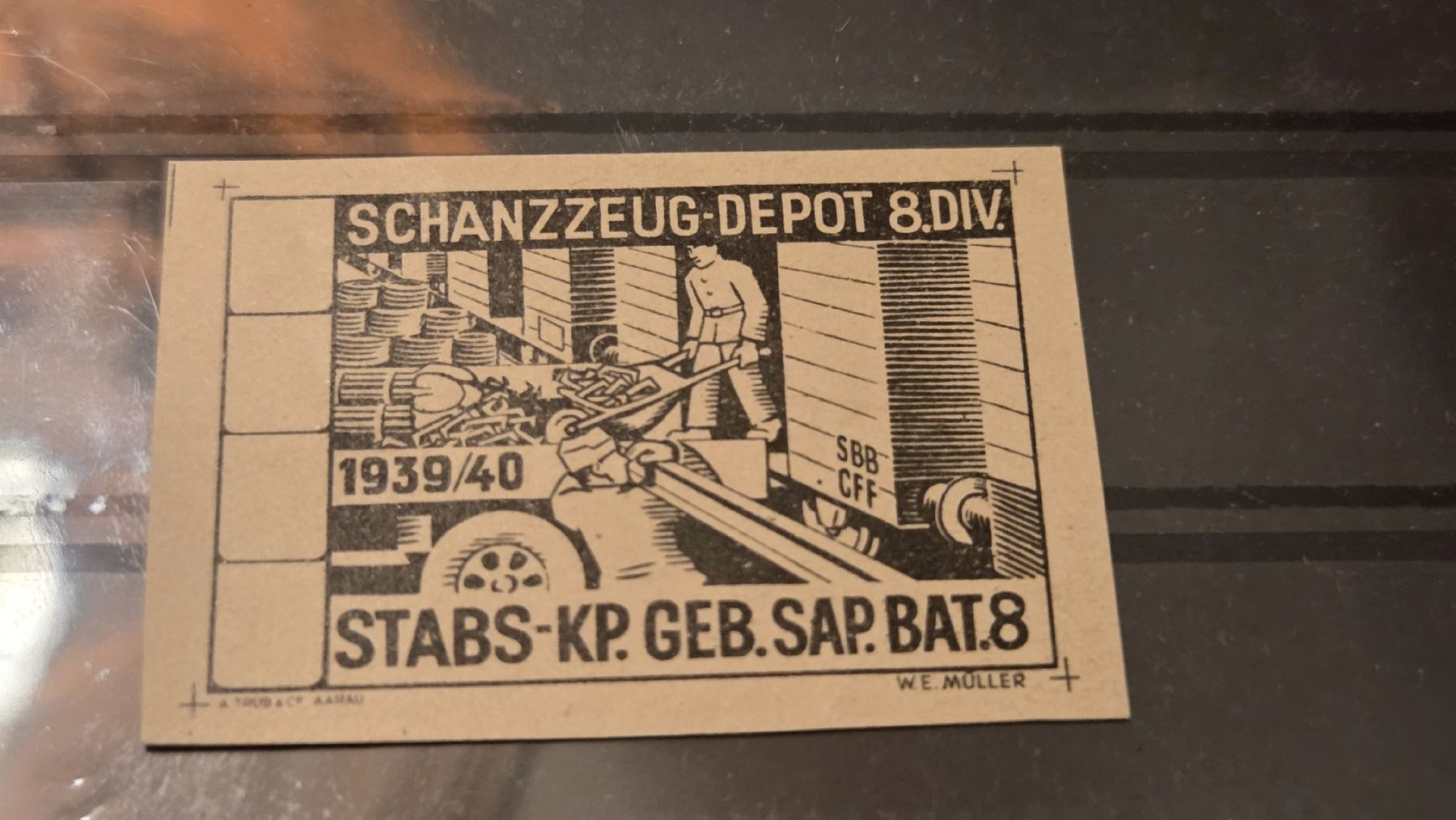 Alle Briefmarken: Einzelabzug Stabs-KP.Geb.BAT8 – Gebraucht aus Arni AG von Moth68
