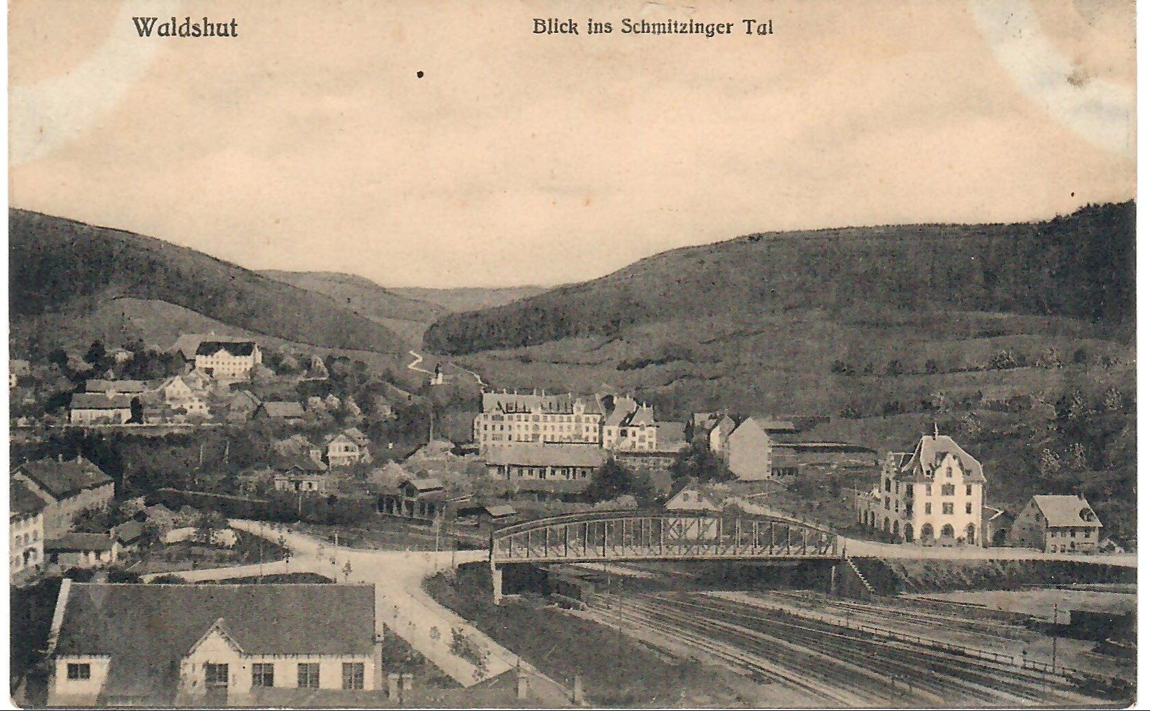 Cartoline postali: Waldshut mit Blick ins Schmitzinger Tal – Usato da Zweisimmen venduto da jakobsweg