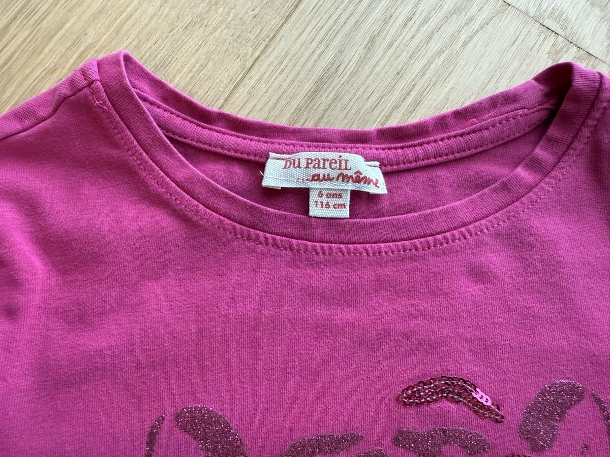 Camicette, T-shirt & Top: Mädchen Langarmshirt 116 Glitzer-Tiger – Usato da Planken venduto da tbswlch 1