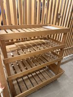 Holzregal / Kellerregal / Kellergestell mit vier Etagen 