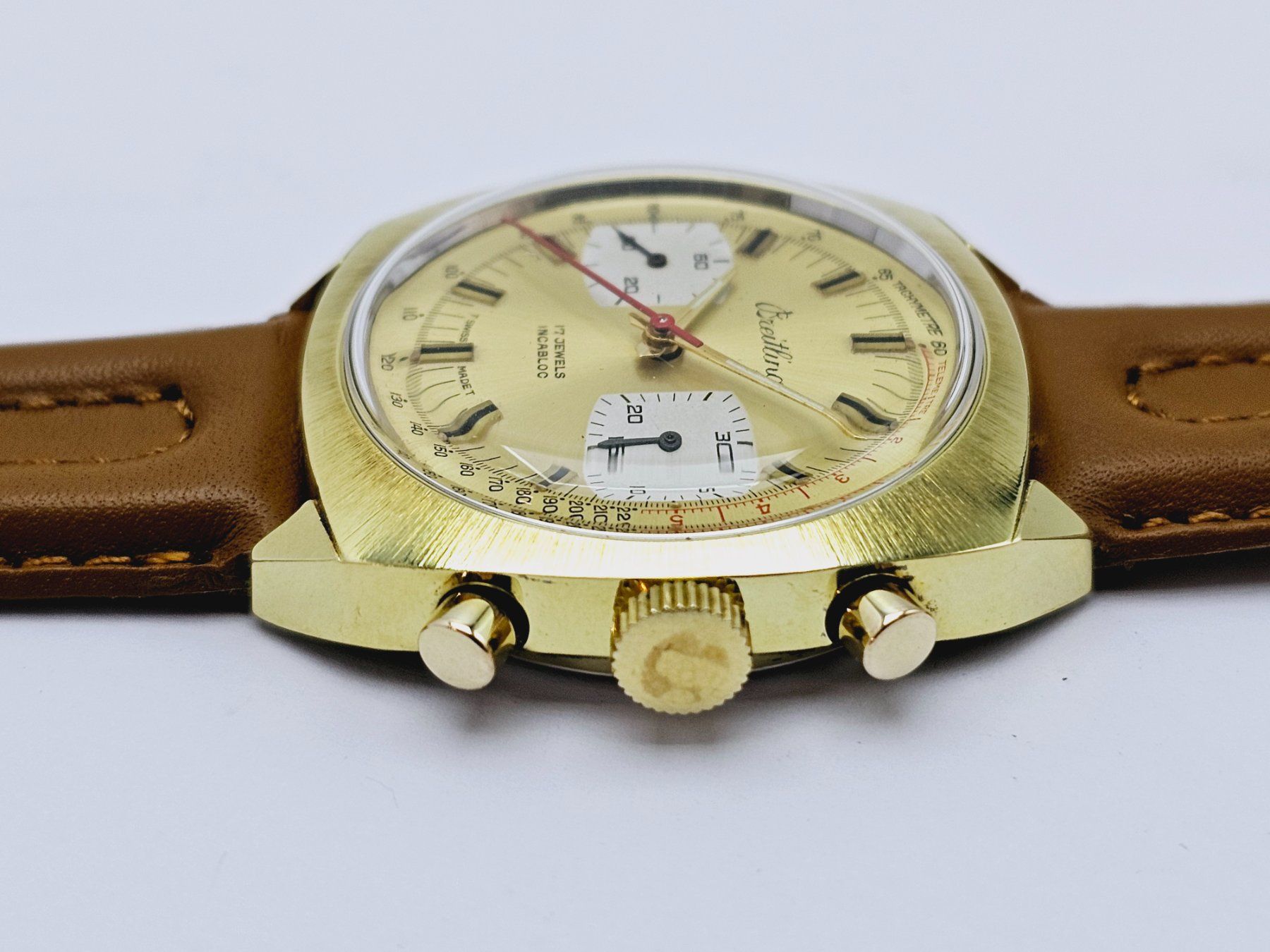Breitling Uhren: BREITLING VALJOUX 7733 Chronograph Herrenuhr Top Zustand! – Gebraucht aus Bassersdorf von  6