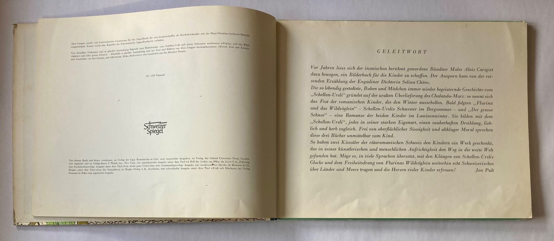 Libri: Bilderbuch: Schellen - Ursli – Difettoso da Bubendorf venduto da Alpenheidi 3