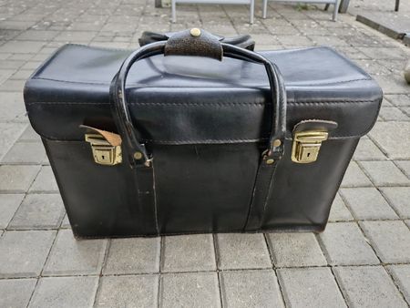 Arztkoffer Amewa Leder schwarz mit Schloss gebraucht