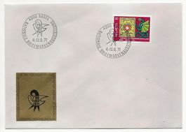 1971 NABA Briefmarkenausstellung BASEL Brief mit Vignette