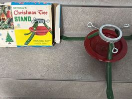 Vintage Christbaumständer von National's, Stahl, Rarität