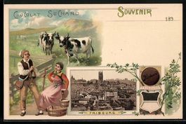 Litho Fribourg, Panorama, Reklame Suchar