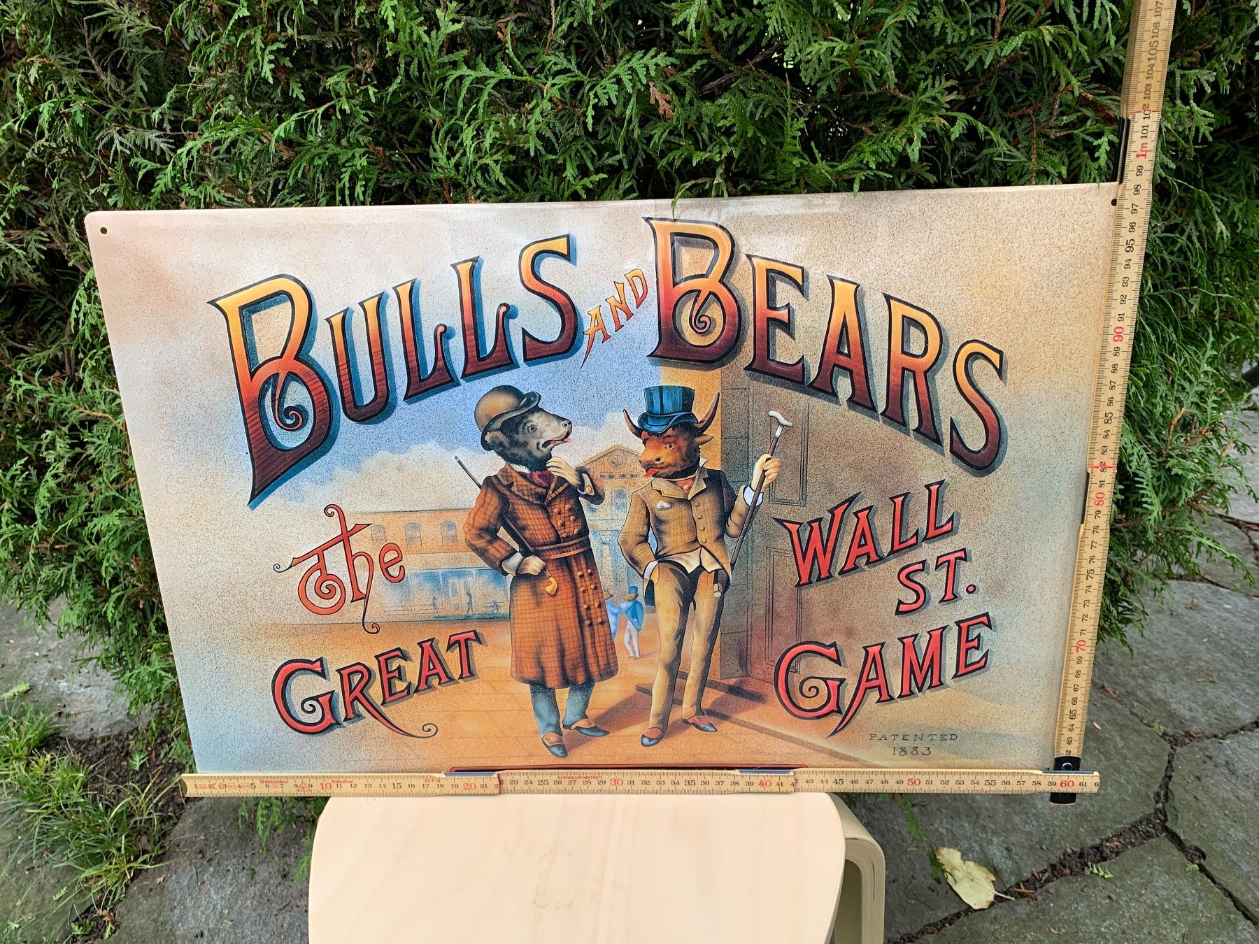 Insegne: seltenes Bulls and Bears Blechschild – Usato da Feldbach venduto da Olive1 4