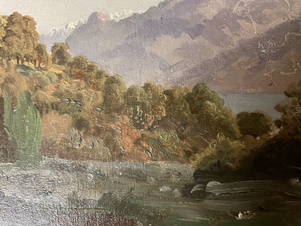 Dipinti: Gemälde Schloss Landschaft mit Gebirge – Usato da Hindelbank venduto da chinok01 3