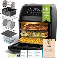 XXL-Heissluftfritteuse 12L & Minibackofen 1800W (LED-Touch)
