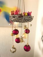 Weihnachtsdeko Kranz Christbaumkugeln Fenstergirlande Kugeln