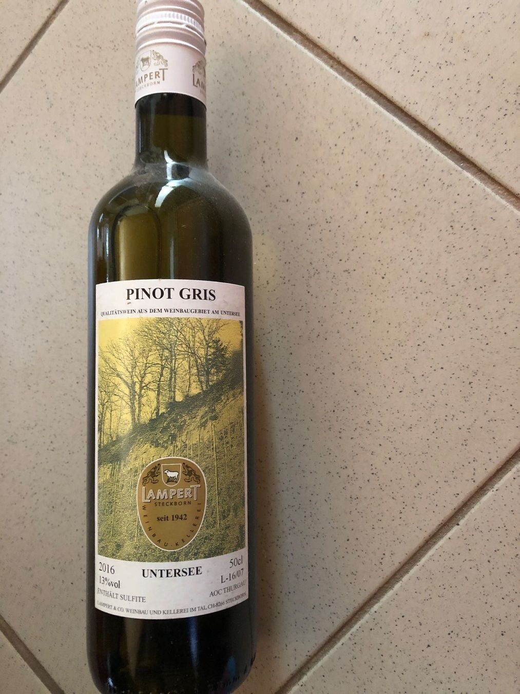 Vino: LAMPERT, Steckborn. PINOT GRIS. 2016. – Nuovo e nell'imballaggio originale da Wald ZH venduto da mlnt 3