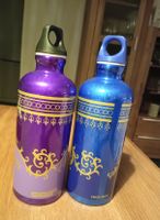 Zwei SIGG Trinkflaschen 0.6 Liter lila und blau gebraucht
