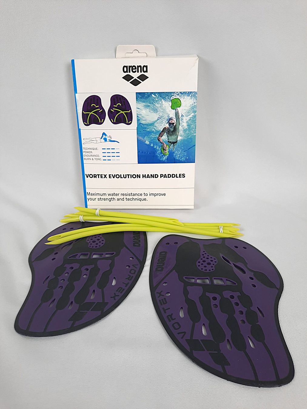 Fumetti: ARENA Vortex Evolution Hand Paddle PLUM ARTIC LIME – Nuovo (secondo la descrizione) da Beinwil am See venduto da Restwert_Beinwil