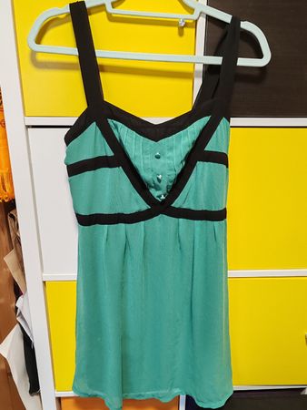 Kleid Lyla Lyla grün schwarz Träger guter Zustand