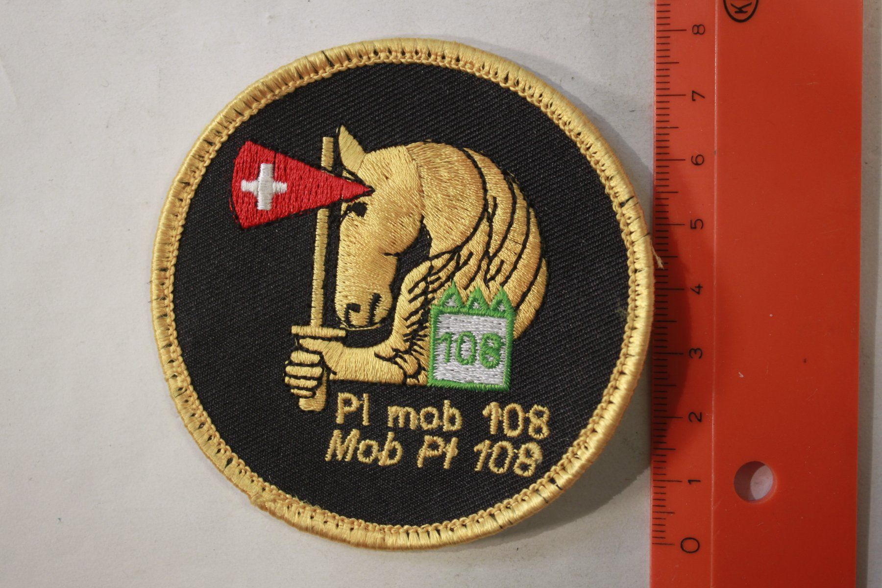 Schweizer Armee Placchette & Badge: Pl Mog 108 – Usato da La plaine venduto da 7A6T2ME