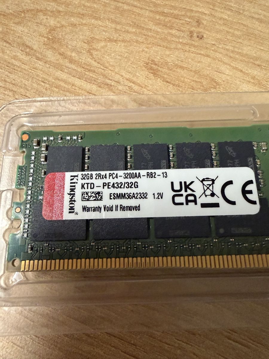 Kingston Memoria / RAM: 32GB DDR4 3200 ECC 2Rx4 – Usato da Gams venduto da Esxi 1