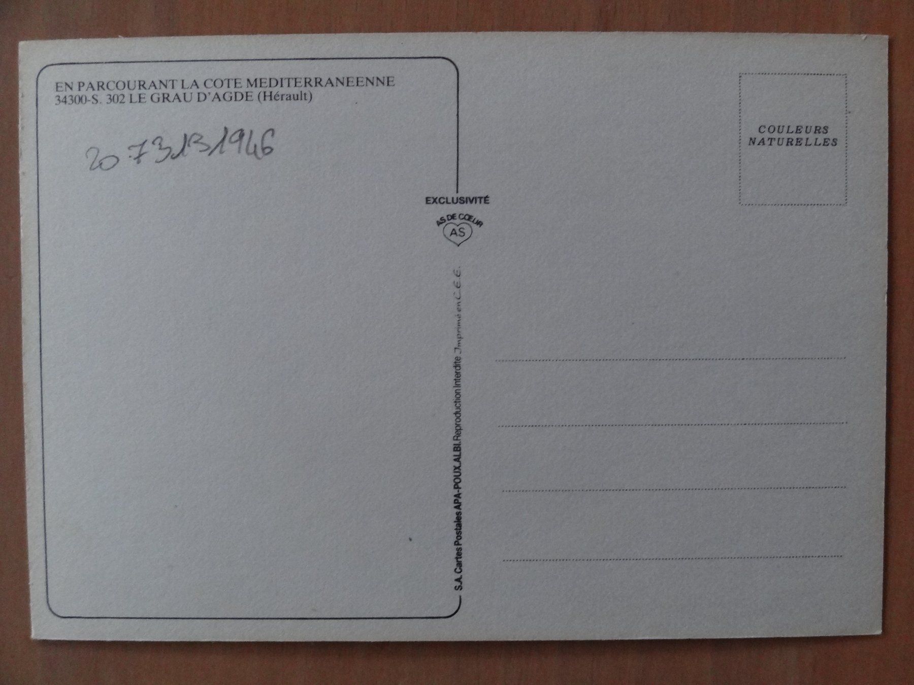Cartoline postali: Erotik - AK - GRAU D'AGDE, Hérault – Usato da St Léonard venduto da Riglin 1