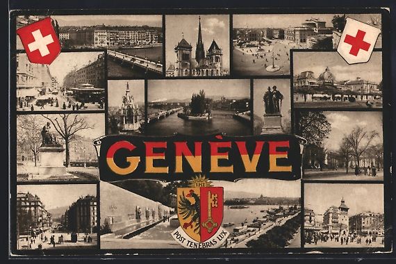 Ansichtskarten: Genève, Kirche, Denkmal, Strassenpartie – Gebraucht aus Berlin von bartko-reher