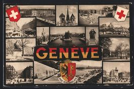 Genève, Kirche, Denkmal, Strassenpartie