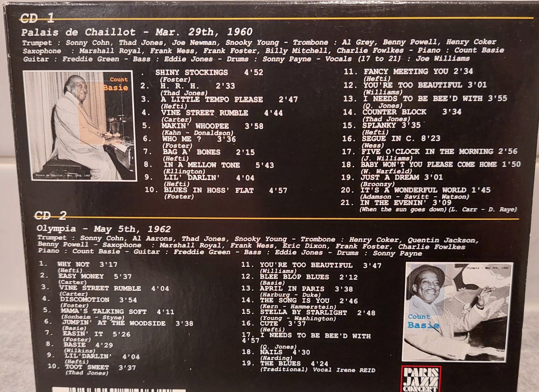 CD: Count Basie  -  Live Konzerte – Usato da Allmendingen b. BE venduto da MMC-MuMeCo 1
