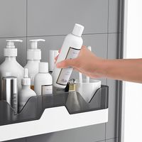 2PCS Badezimmerregal ohne bohren Duschablage hält über 7 kg