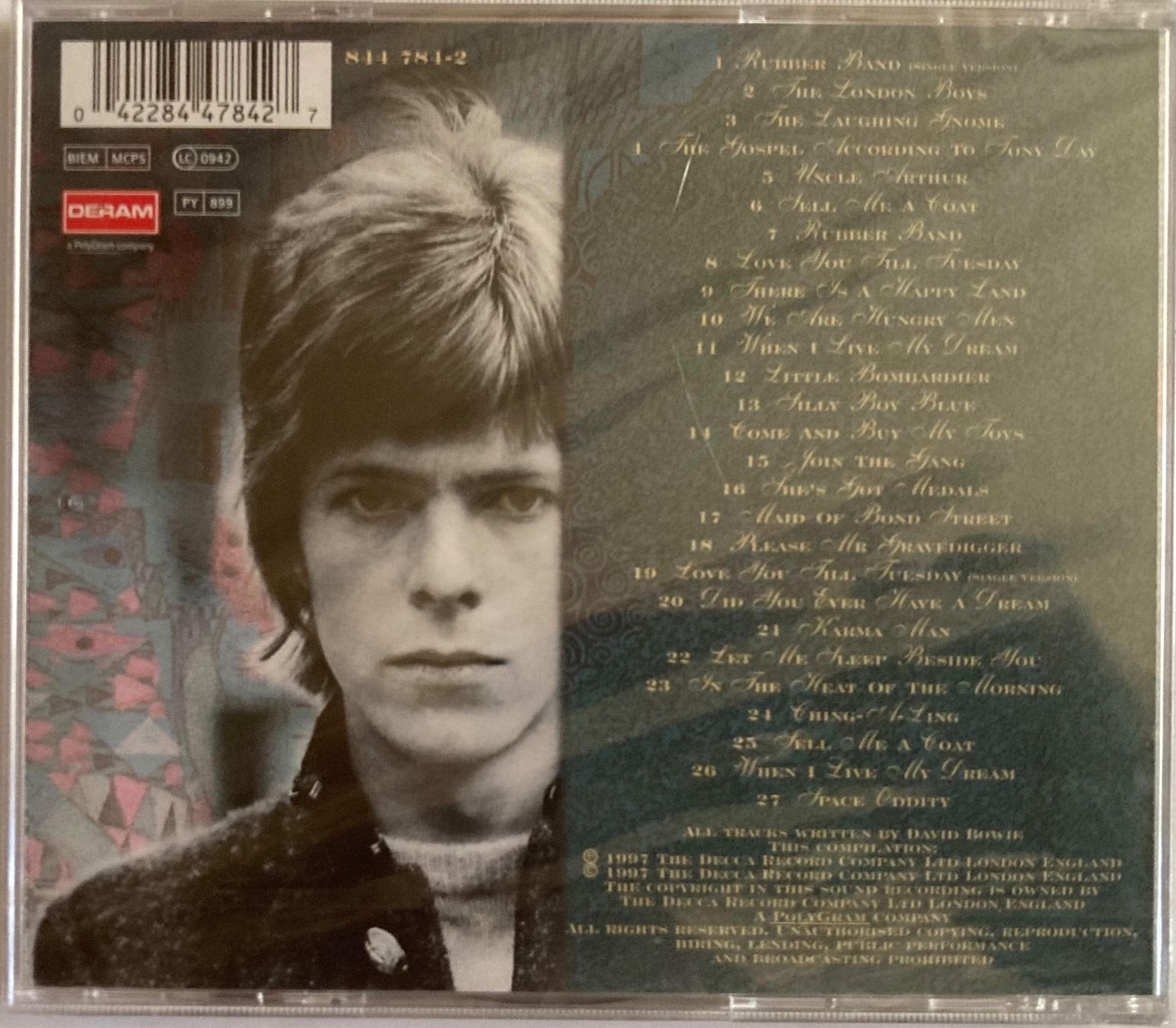CD: DAVID BOWIE - THE DERAM ANTHOLOGY 1966 - 1968 – Nuovo e nell'imballaggio originale da Poliez-Pittet venduto da Newtown-Records 1