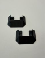 2x Lego Platte, Schwarz, für Eisenbahn.