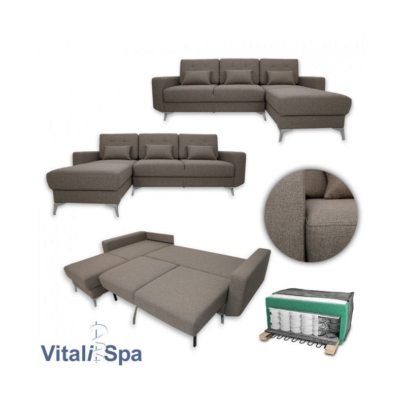 Divani: Ecksofa Schlafsofa Boxspringsofa YORK - Braun - Sofa – Nuovo e nell'imballaggio originale da Wallenwil venduto da toesstal-vertrieb 3