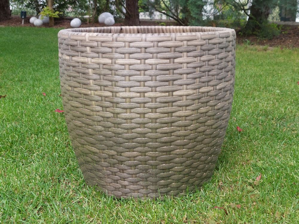 Geflochtener Blumenkorb Mit Griff - Handgewebter Dekokorb Für Hochzeit & Garten