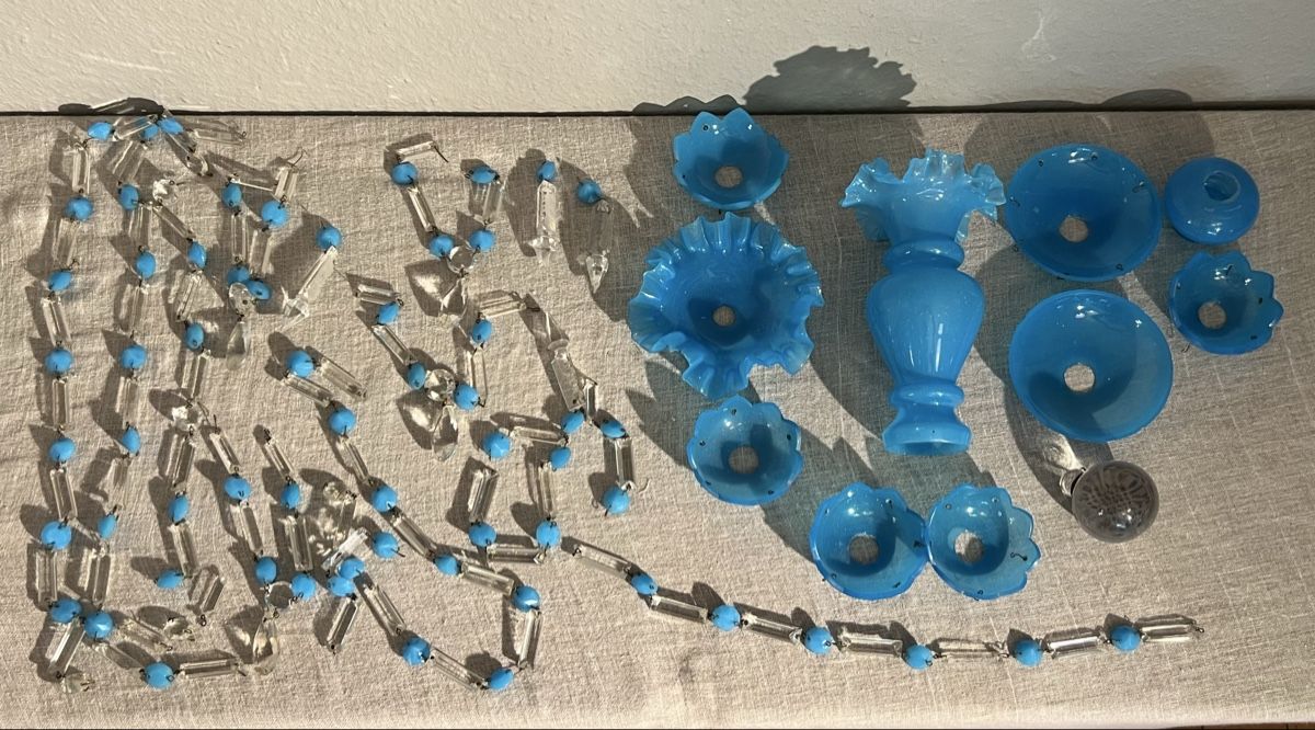 Murano Lampade: Important Lot d'Éléments Bleus – Usato da Genève venduto da ChineuseReveuse