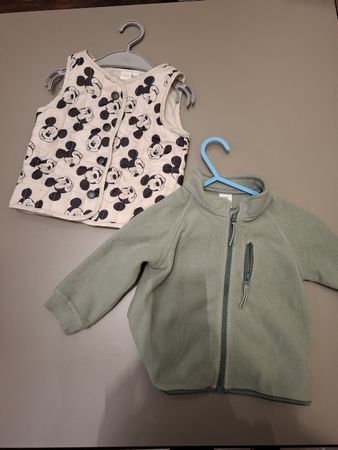 mickey Mouse Weste und Fleece Jacke in Grösse 74