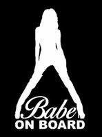 🚗 Sexy Autoaufkleber "Babe on Board", weiss 👄💄