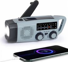 Notfallradio 2000 mAh Kurbel Solar Powerbank AM/FM SOS