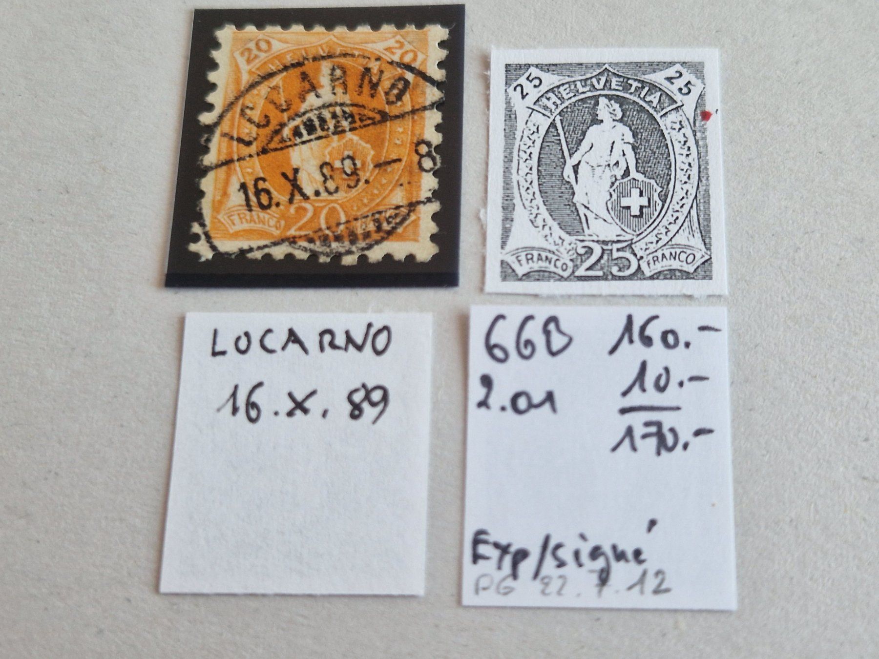 Tutti i francobolli: Stehende 66B, Top Stück, signiert, ab 1.- – Usato da Burgdorf venduto da Glossy01