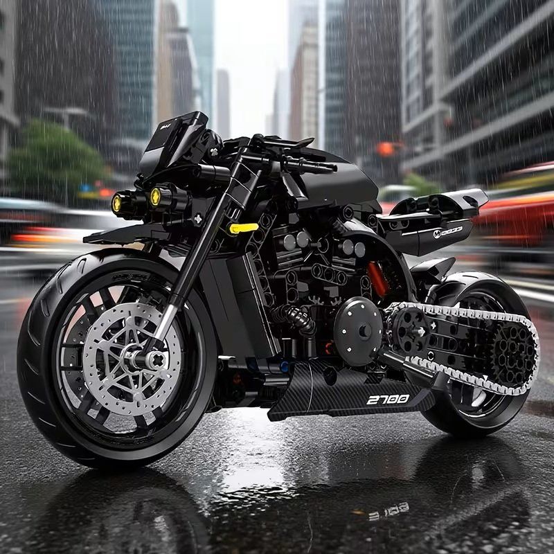 Lego Kit di costruzioni: 1123-teiliges Schwarzes Motorrad-Bausteine-Set – Usato da Basel venduto da Aletschhorn 2