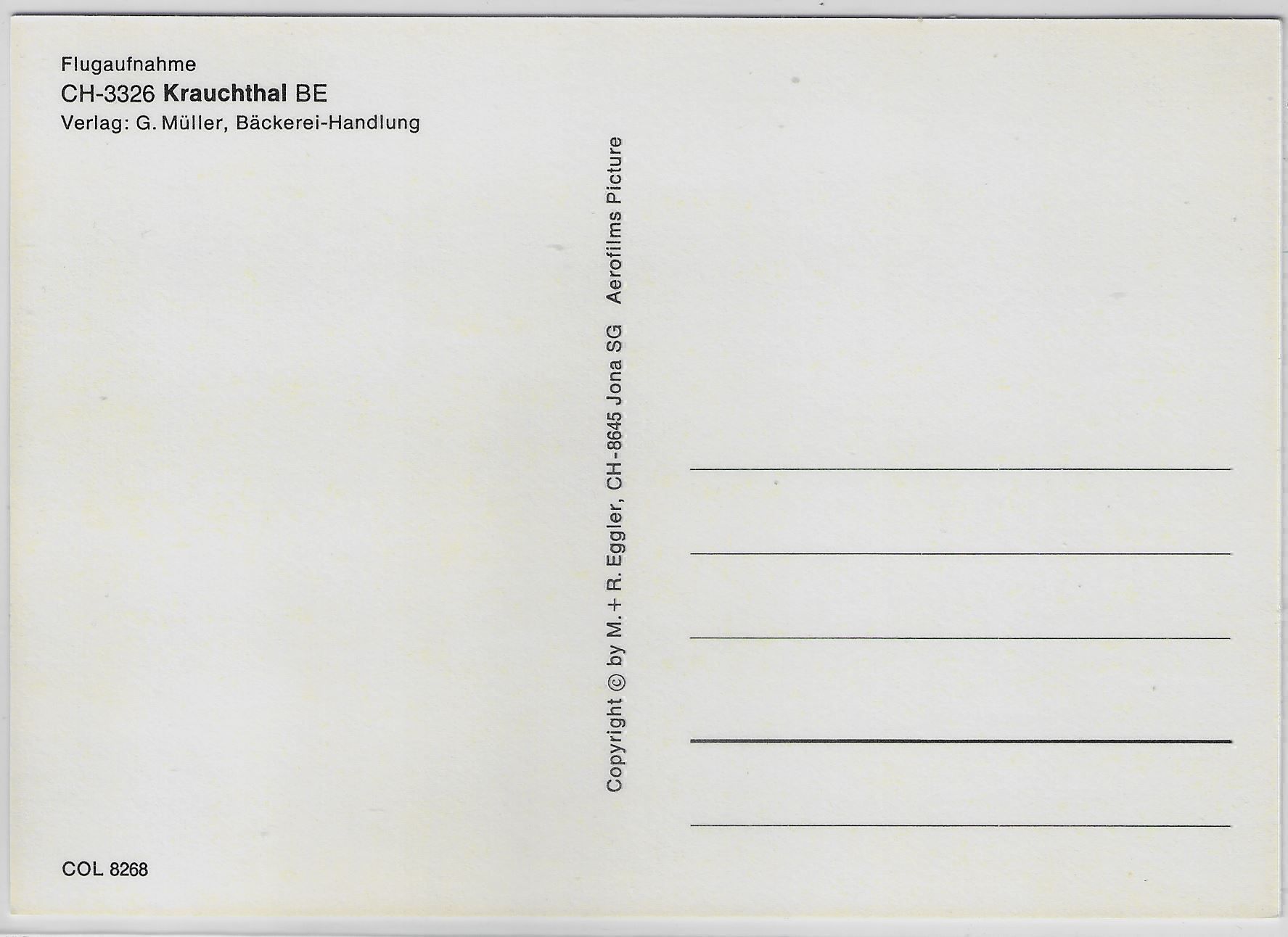 Cartoline postali: Flugaufnahme Krauchthal BE – Antico da Ettingen venduto da Kartenplanet 1