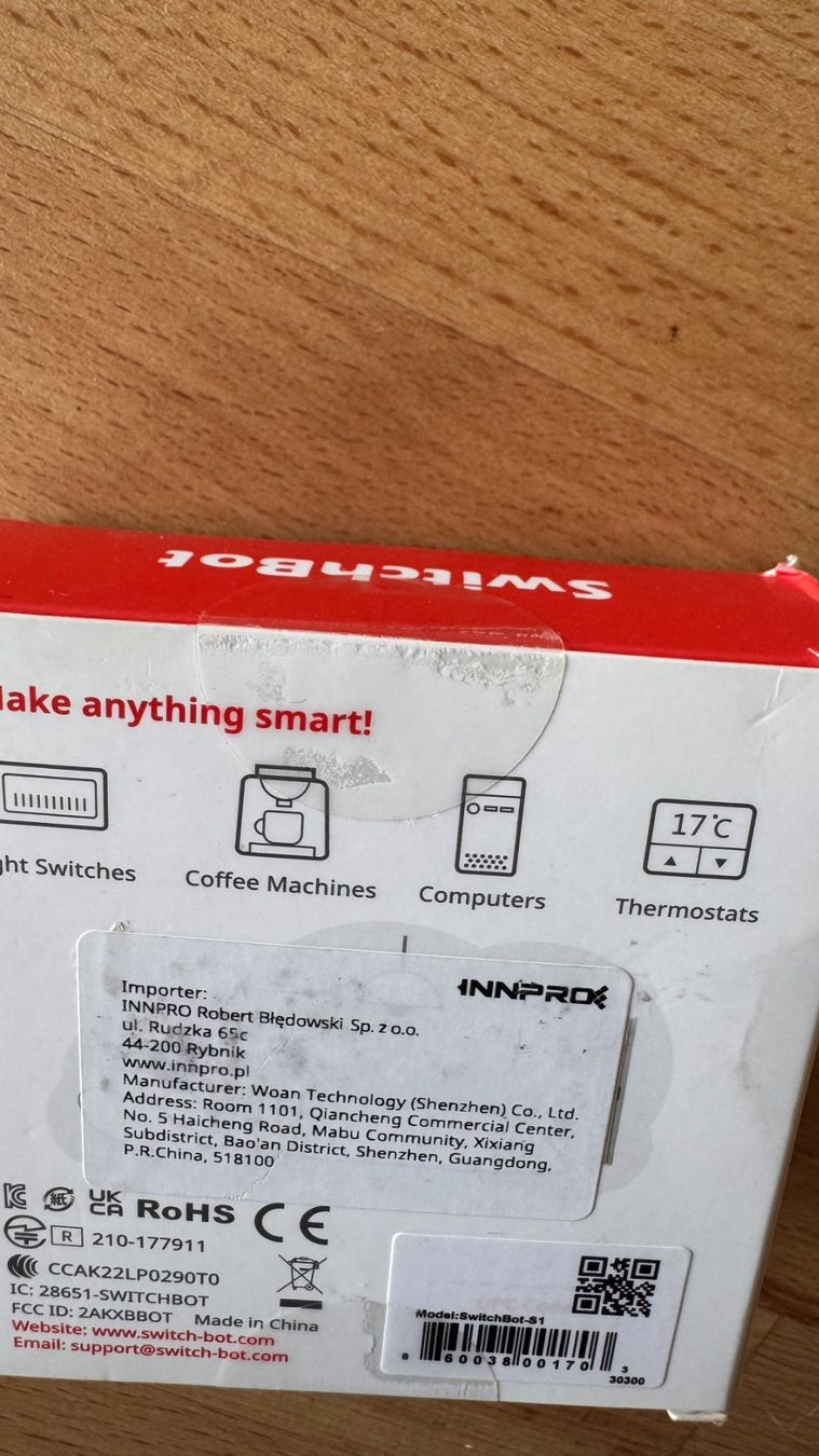 Switchbot Schalter: SwitchBot Bot Smart Schalter-Bot, weiss OVP – Neu (gemäss Beschreibung) aus Bertschikon Gossau von jreutemann 2