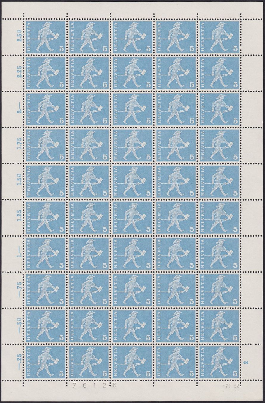 Tutti i francobolli: 1960, Nr.355 kompletter Bogen einwandfrei postfrisch **. – Usato da Sursee venduto da Luzernerraute