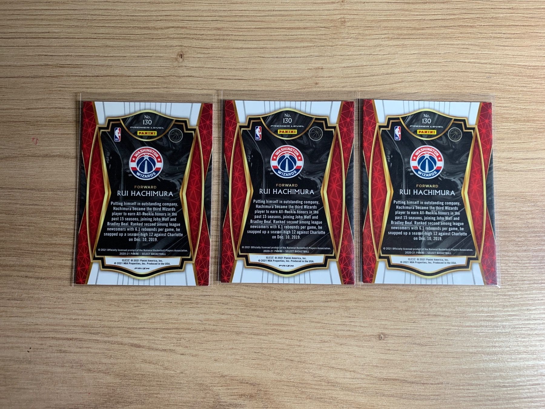 Cartoline: NBA Rui Hachimura Select SHIMMER/SILVER/Base Lot 3 Cards – Usato da Netstal venduto da Clutch79Cardz 1